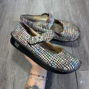 Alegria Mary Jane Comfort Nurse Shoes EU 40 US9 Pal-545 Paloma Colorful Metallic